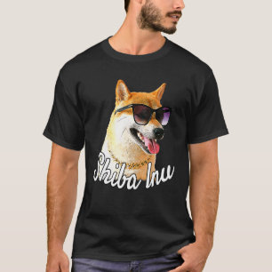 Shiba Inu Doge With Sunglasses and Chain - Happy P T-Shirt