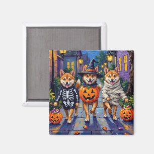 Shiba Inu Dogs in Halloween Costumes Magnet