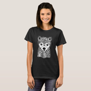 Shiba Inu Face Graphic Art T-Shirt