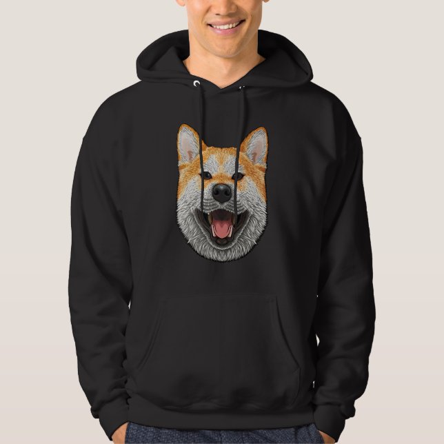 Shiba Inu Face Shiba Inu Dog Breed Animal For Kids Hoodie (Front)