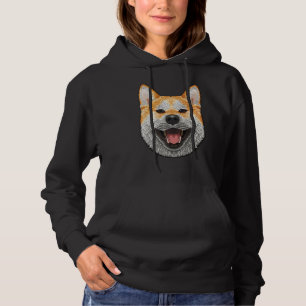 Shiba Inu Face Shiba Inu Dog Breed Animal For Kids Hoodie