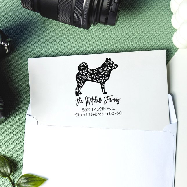 Shiba Inu Family Return Address Rubber Stamp (Creator Uploaded)