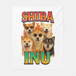 Shiba Inu Fleece Blanket