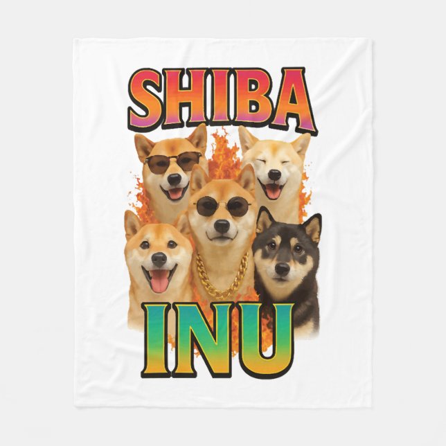 Shiba Inu  Fleece Blanket (Front)