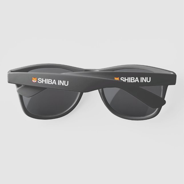 Shiba Inu Full Logo W/White Text - Sunglasses (Back)