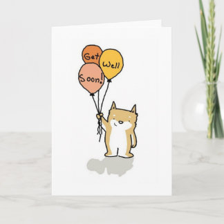 Shiba Inu Get Well Soon Card