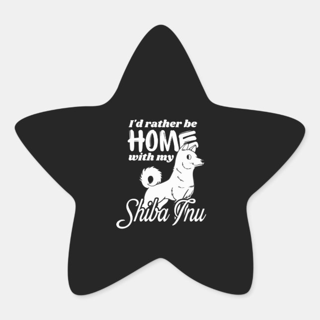 Shiba Inu Gift | Akita Dog Owner Present Star Sticker (Front)