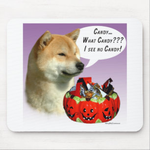 Shiba Inu Halloween Candy Mouse Pad