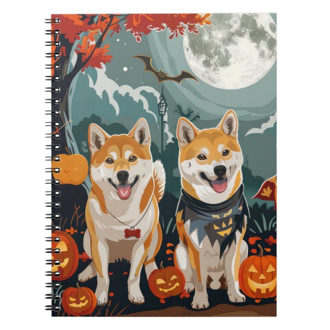 Shiba Inu Halloween Spooky Notebook (Front)