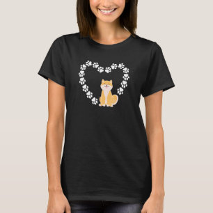 Shiba Inu Heart Funny Shiba Inu Owner Pet Dog Love T-Shirt