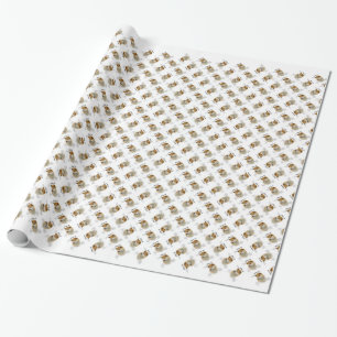 Shiba Inu History Design Wrapping Paper