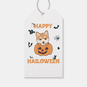 Shiba Inu In Pumpkin Sweet Dogs Happy Halloween Gi Gift Tags