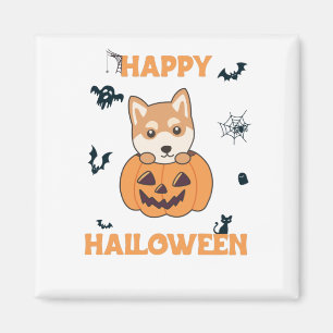Shiba Inu In Pumpkin Sweet Dogs Happy Halloween Magnet
