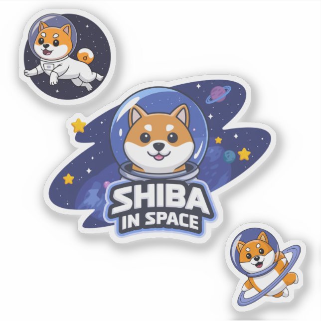 Shiba Inu in Space, Shiba Inu Sticker (Front)