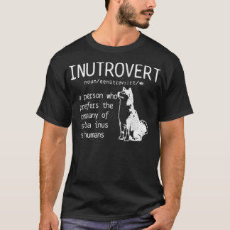 Shiba Inu Inutrovert Definition Dog Mum Dad Funny  T-Shirt