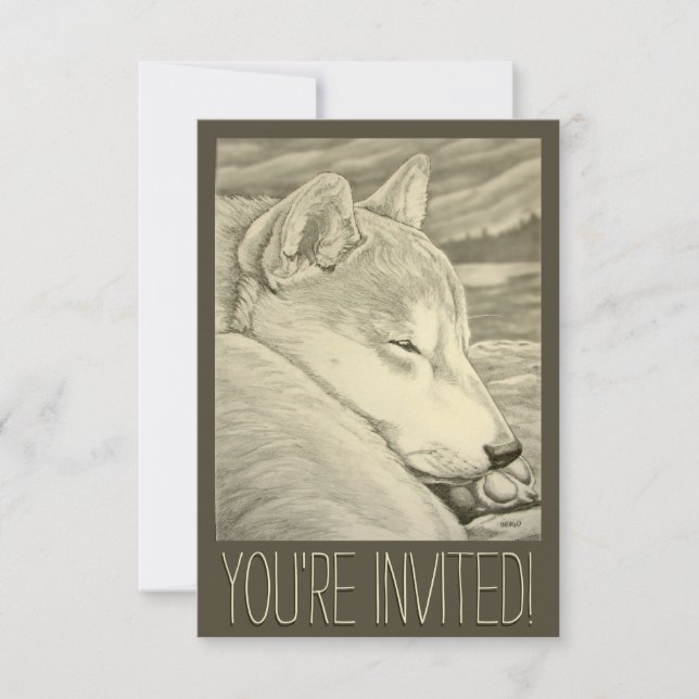 Shiba Inu Invitations Personalised Shiba Inu Cards (Front)