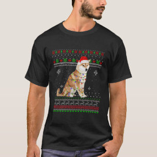 Shiba Inu Lights Funny Christmas Pajama Gift Xmas T-Shirt