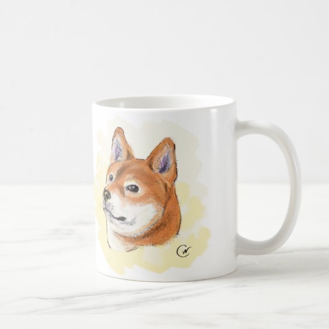 Shiba Inu Love | Illustration Coffee Mug (Right)
