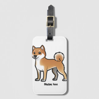 shiba inu luggage tag