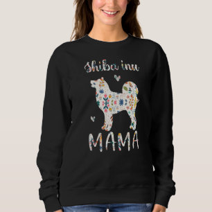 Shiba Inu Mama Floral Dog Mum Love Sweatshirt