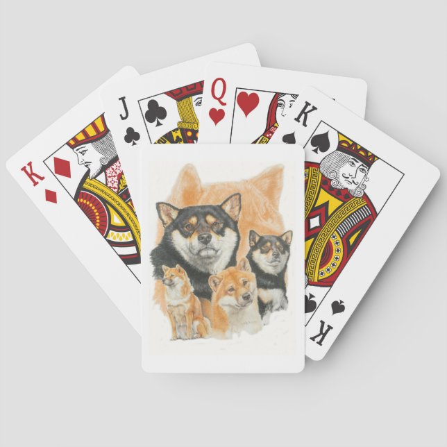Shiba Inu Medley Playing Cards (Back)