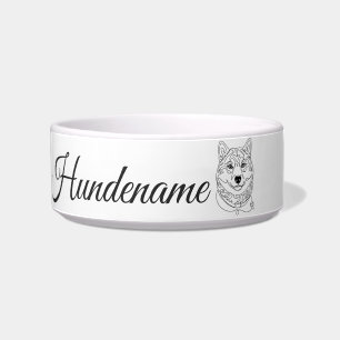 Shiba Inu Minimalist Line Art personalized bowl
