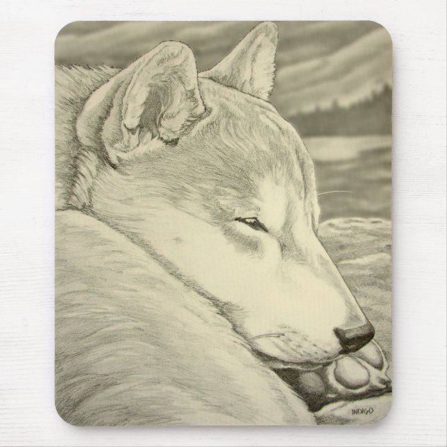 Shiba Inu Mousepad Gifts Ancient Wolf Dogs Gifts (Front)