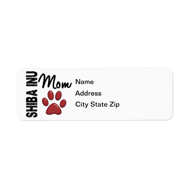 Shiba Inu Mum 2 Return Address Label (Front)