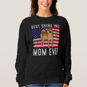 Shiba Inu Mum Usa American Flag Shiba Inu Dog Own Sweatshirt