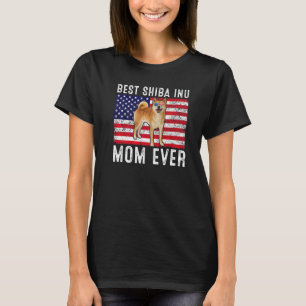 Shiba Inu Mum Usa American Flag Shiba Inu Dog Own T-Shirt