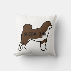 Shiba Inu name silhouette red sesame Cushion