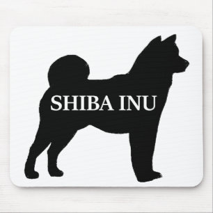 Shiba Inu name silo black Mouse Pad