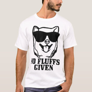 Shiba Inu No Fluffs Given Dog Shiba Mum Dad Funny T-Shirt