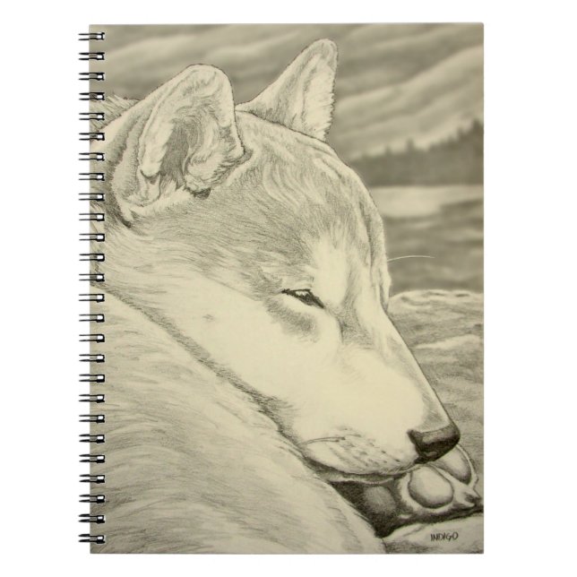 Shiba Inu Notebook Husky Art Gifts Shiba Inu Books (Front)