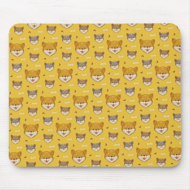 Shiba Inu Pattern Mouse Pad (Front)