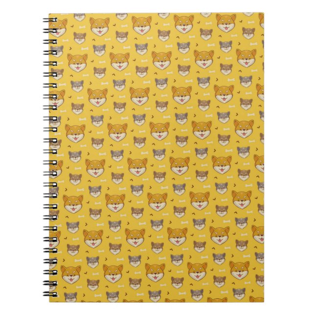 Shiba Inu Pattern Notebook (Front)