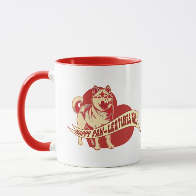 Shiba Inu Pawlentine's Day Mug (Left)