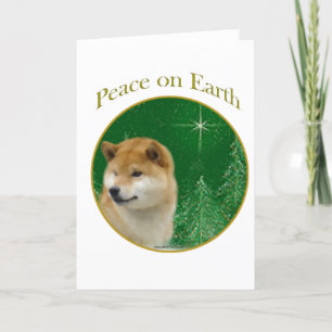 Shiba Inu Peace Holiday Card