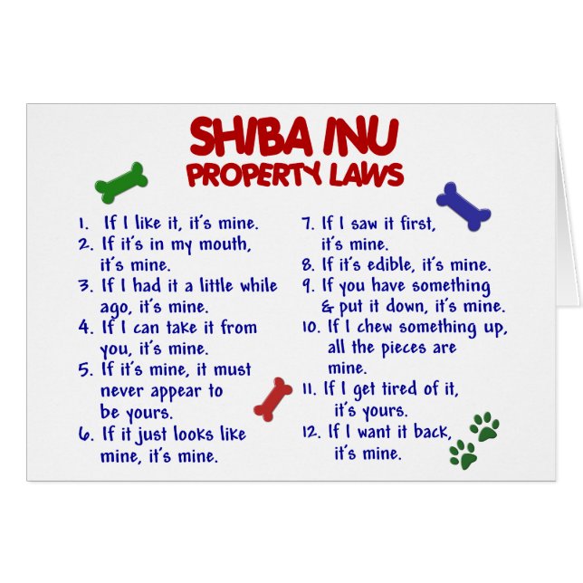 SHIBA INU Property Laws 2 (Front Horizontal)