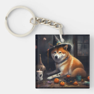 Shiba Inu Pumpkins Halloween Scary Key Ring