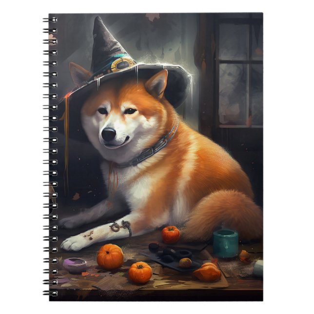 Shiba Inu Pumpkins Halloween Scary Notebook (Front)
