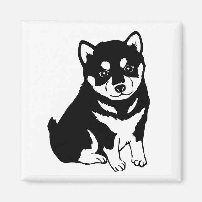 Shiba Inu Puppy Art Magnet (Front)