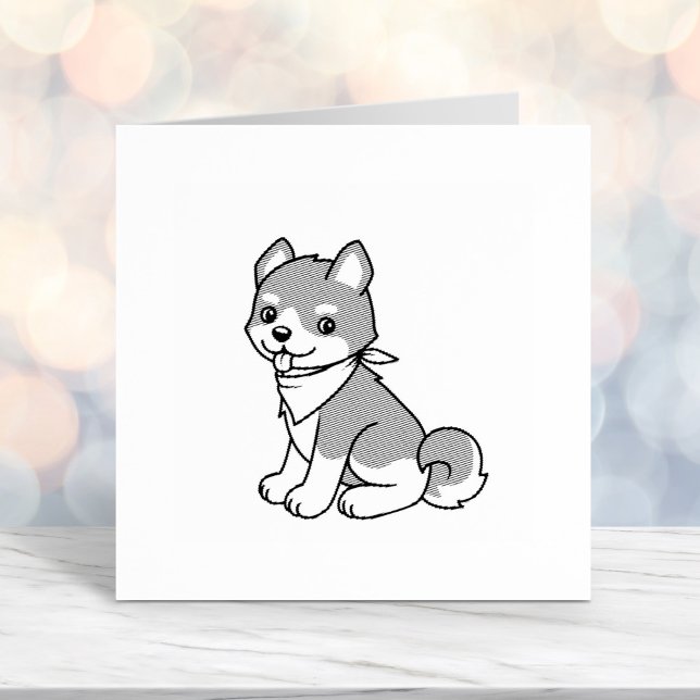 Shiba Inu Puppy Dog Self-inking Stamp (Creator Uploaded)