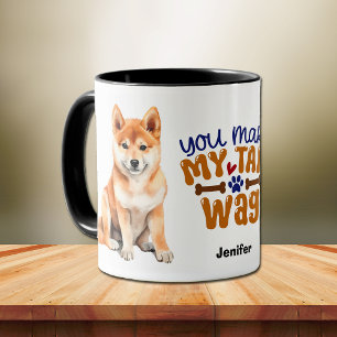 Shiba Inu Puppy Dog You Make My Tail Wag Mug