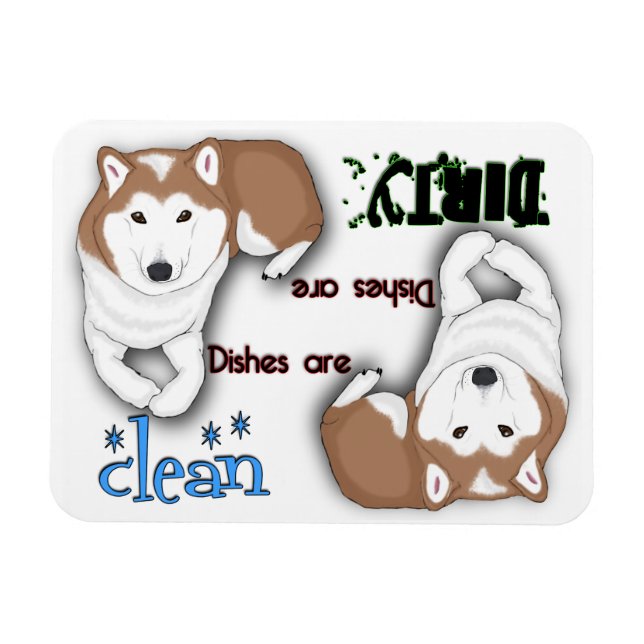 Shiba Inu Rectangle Dishwasher Magnet (Horizontal)