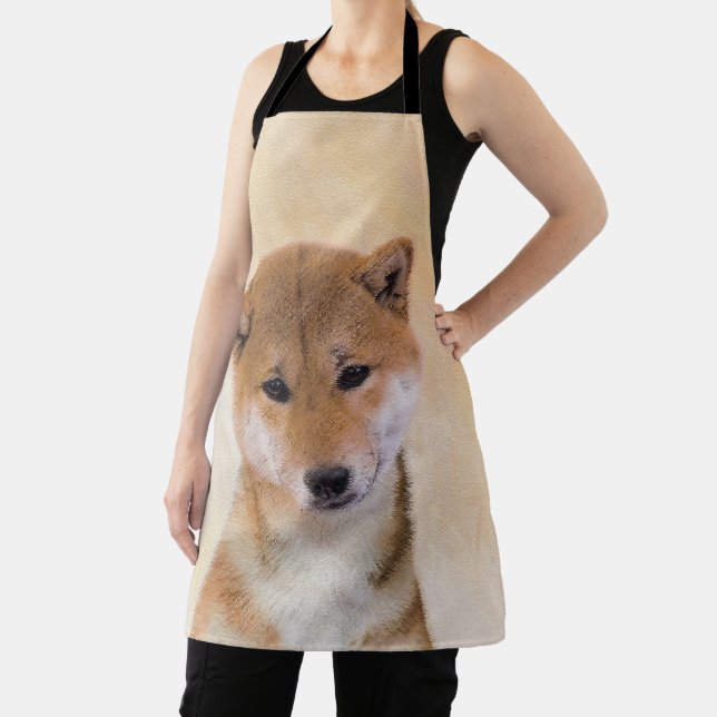 Shiba Inu (Red) Painting - Original Dog Art Apron (Insitu)