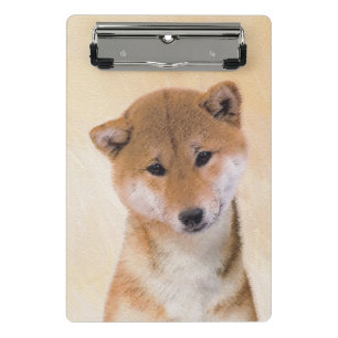 Shiba Inu (Red) Painting - Original Dog Art Mini Clipboard