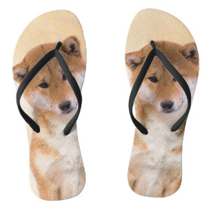 Shiba Inu (Red) Painting - Original Dog Art Thongs