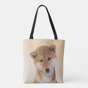 Shiba Inu (Red) Painting - Original Dog Art Tote Bag