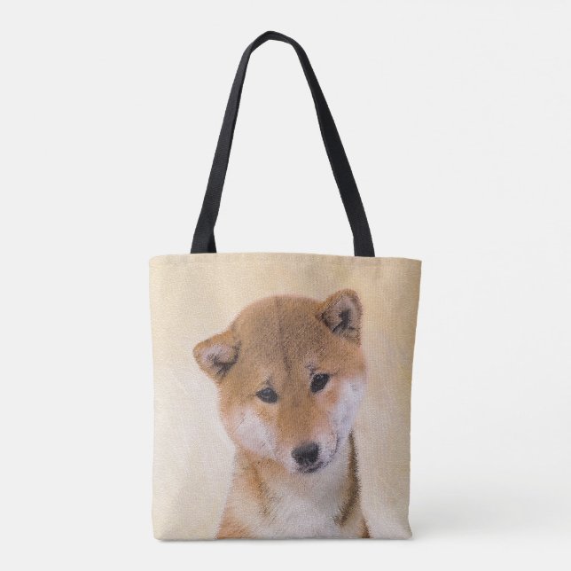 Shiba Inu (Red) Painting - Original Dog Art Tote Bag (Back)
